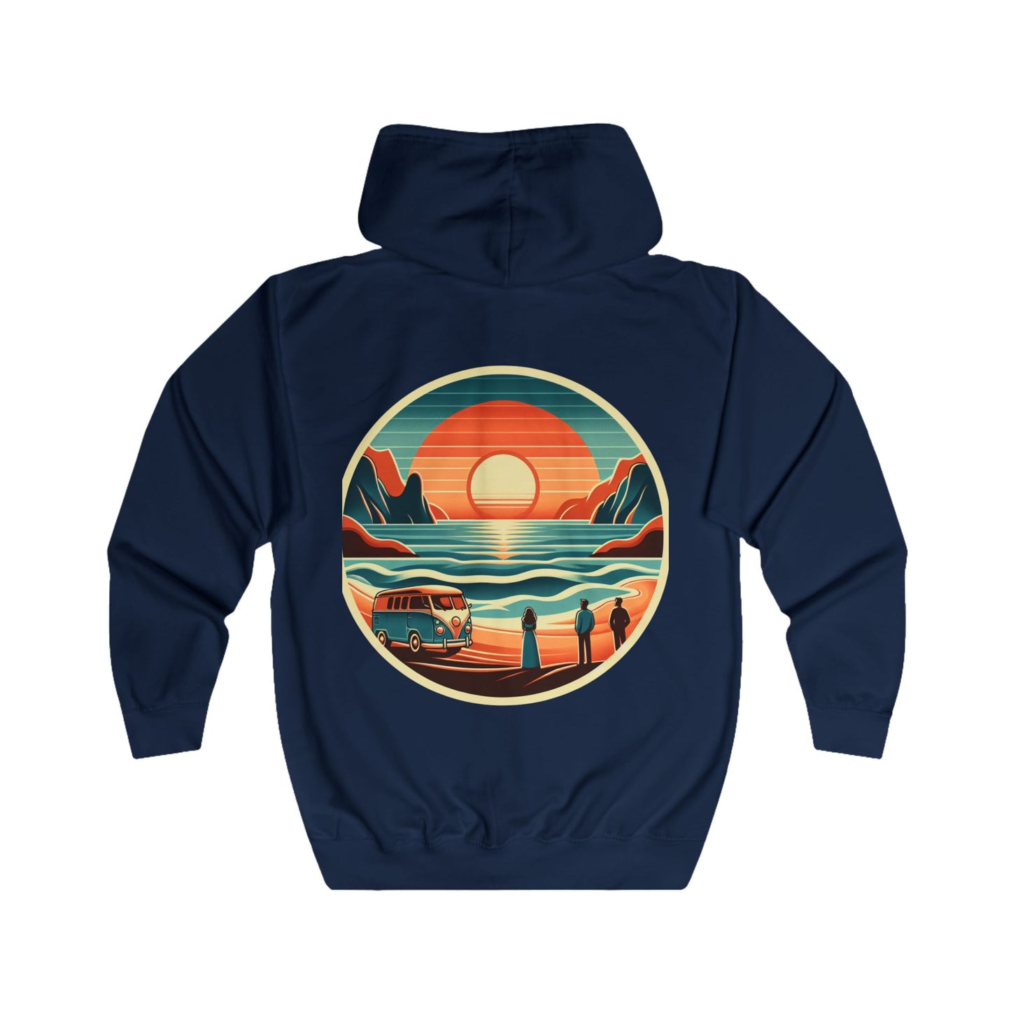 Zip Hoodie - Retro Beach Unchained