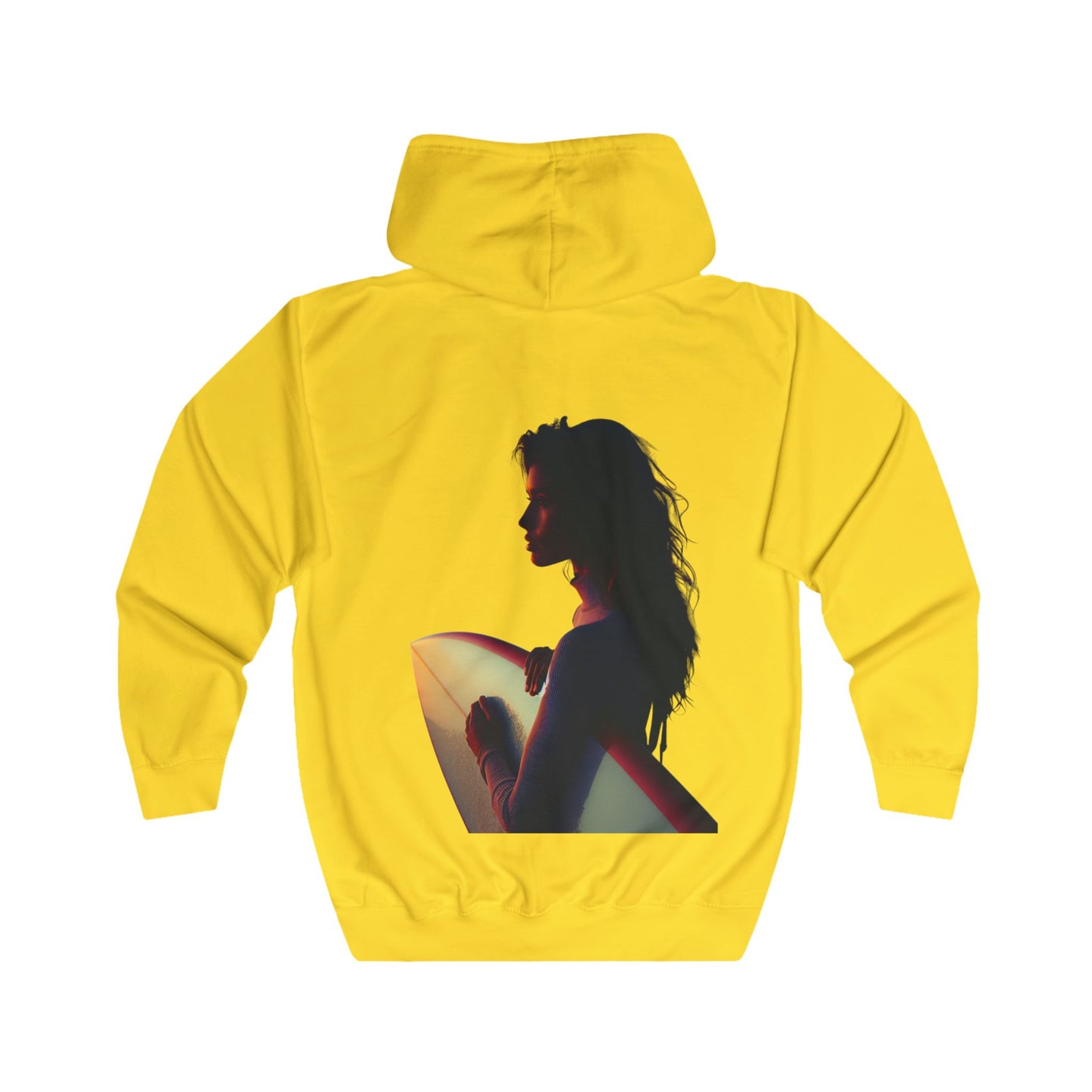 Womens Full Zip Hoodie - 'Gone Surfing'
