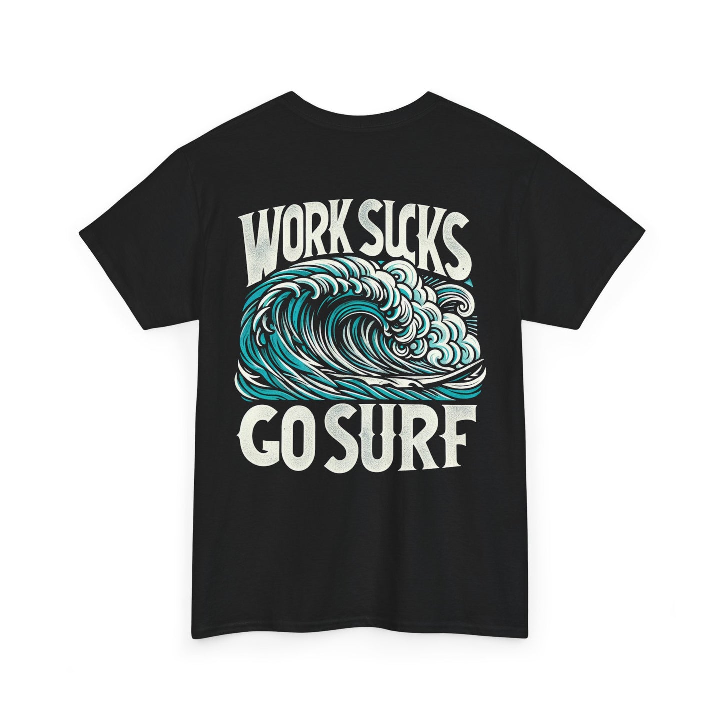 Mens Heavy Cotton Tee - Go Surf