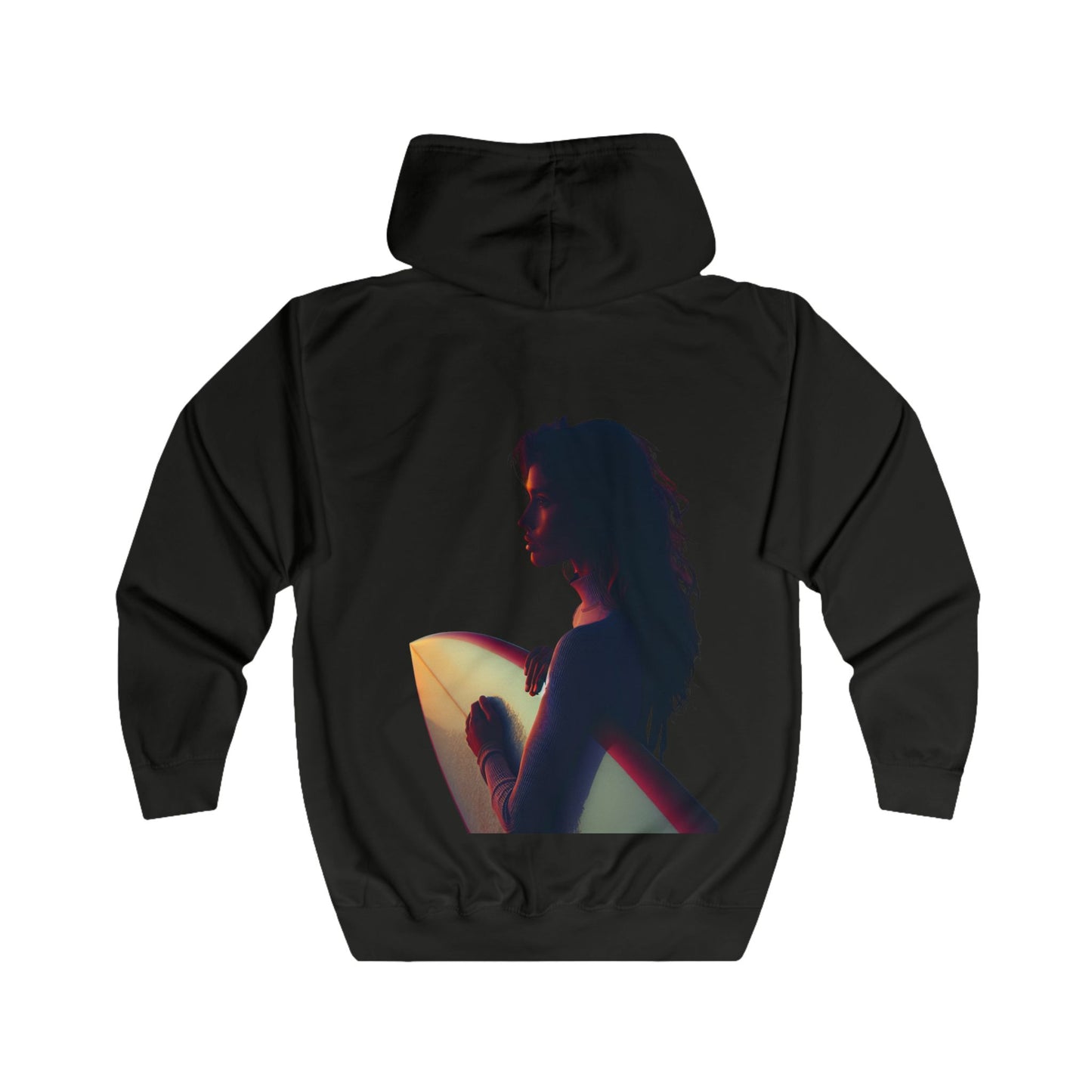 Womens Full Zip Hoodie - 'Gone Surfing'