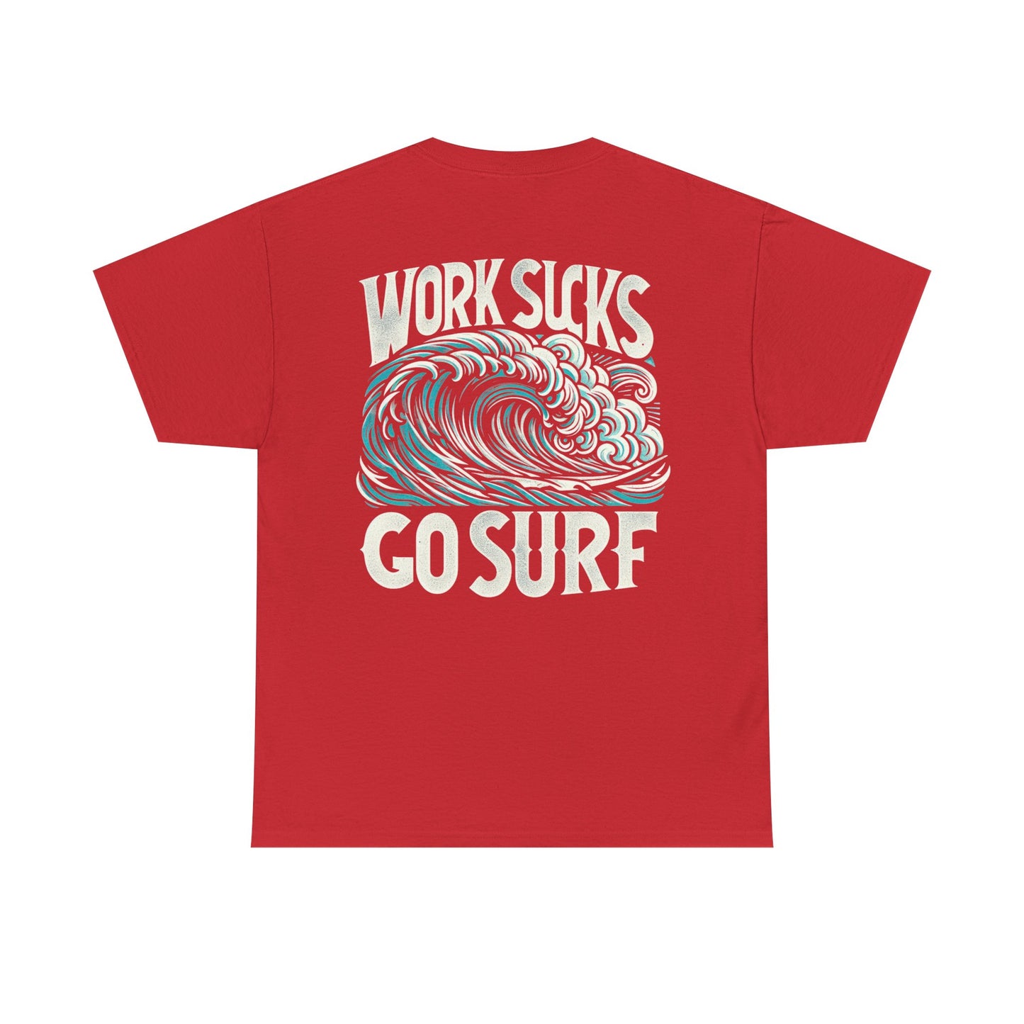 Mens Heavy Cotton Tee - Go Surf