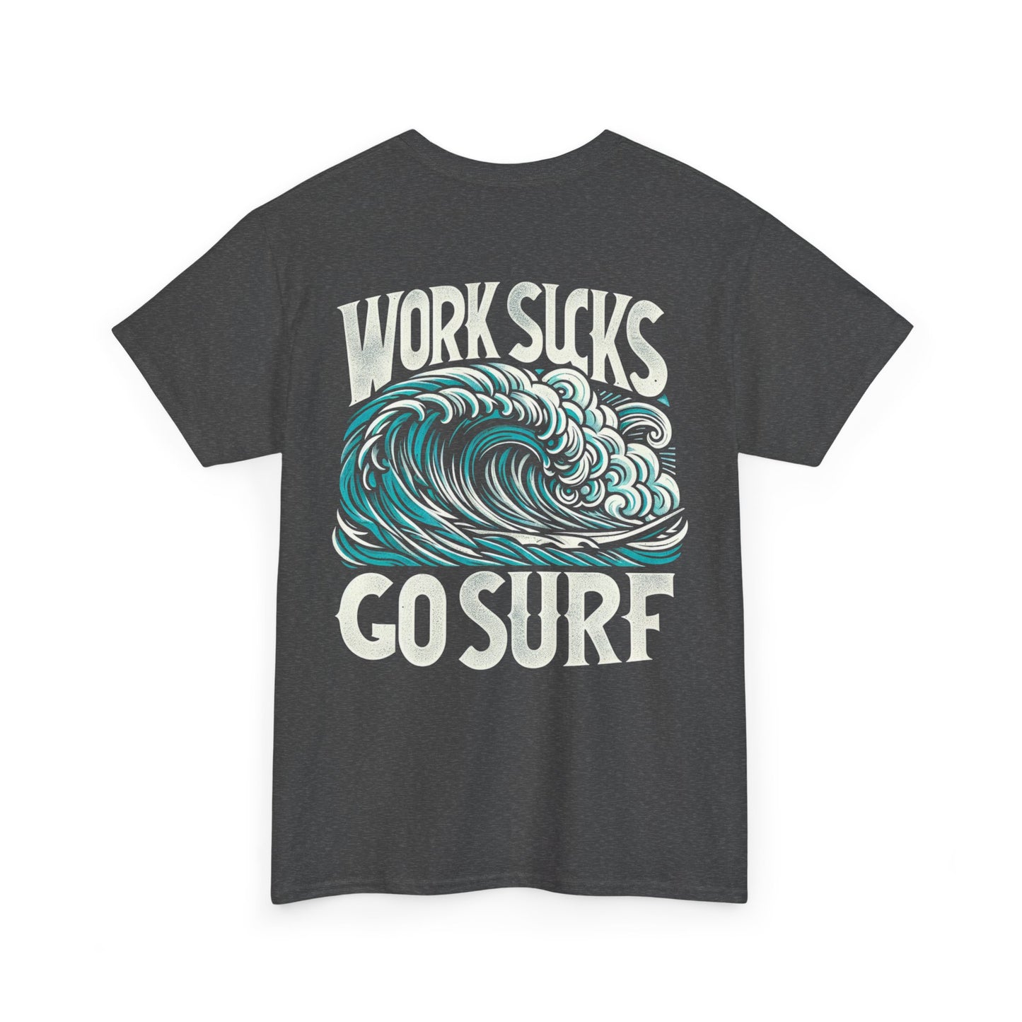 Mens Heavy Cotton Tee - Go Surf
