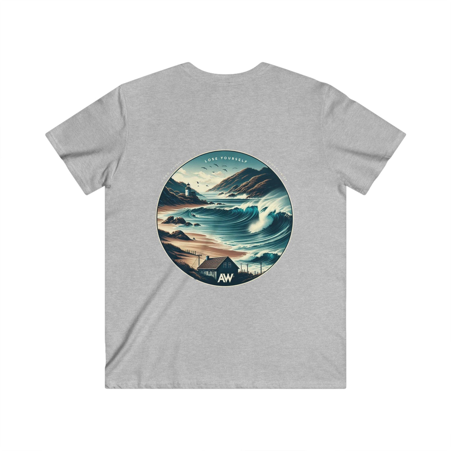 Men's Fitted V-Neck Short Sleeve Tee
