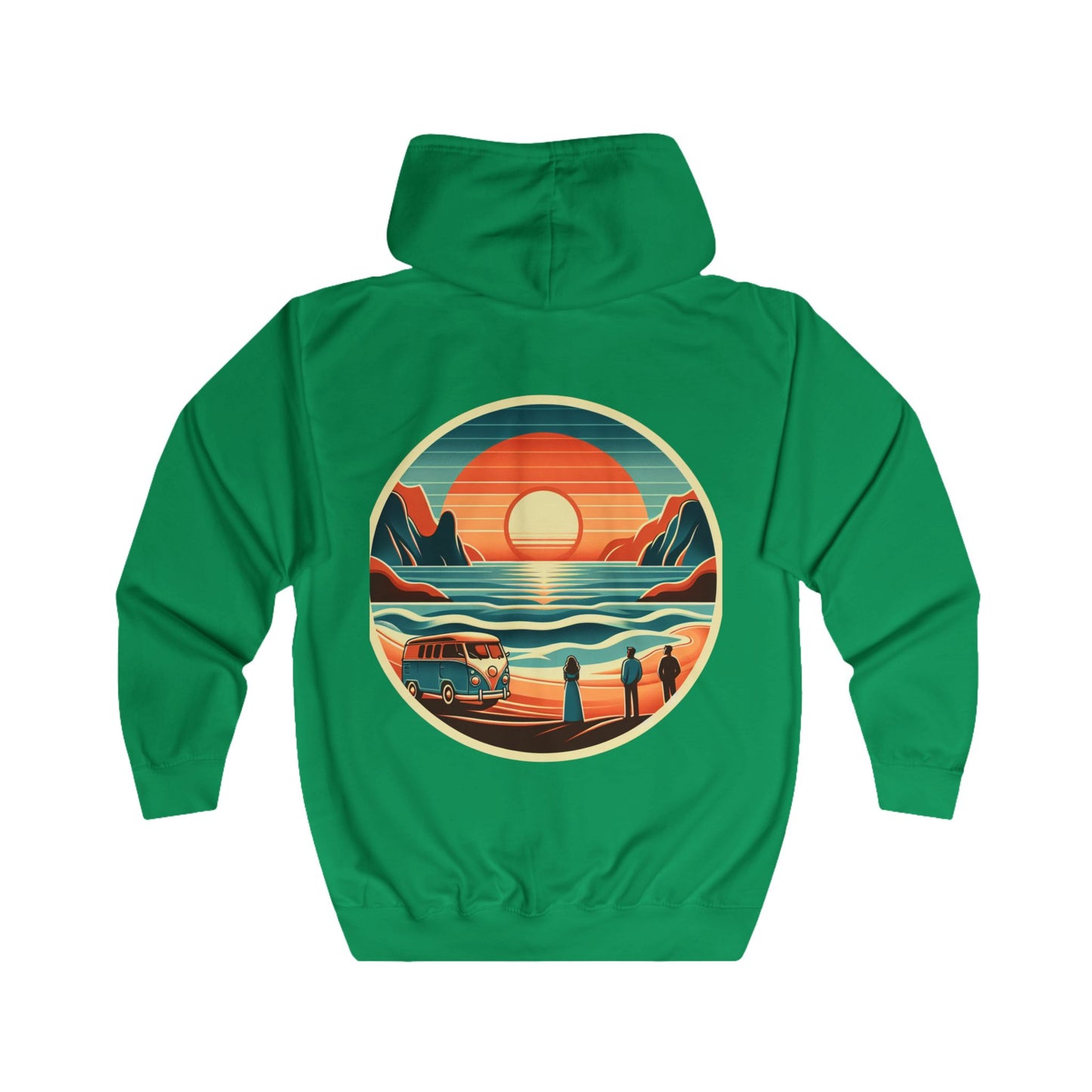 Zip Hoodie - Retro Beach Unchained