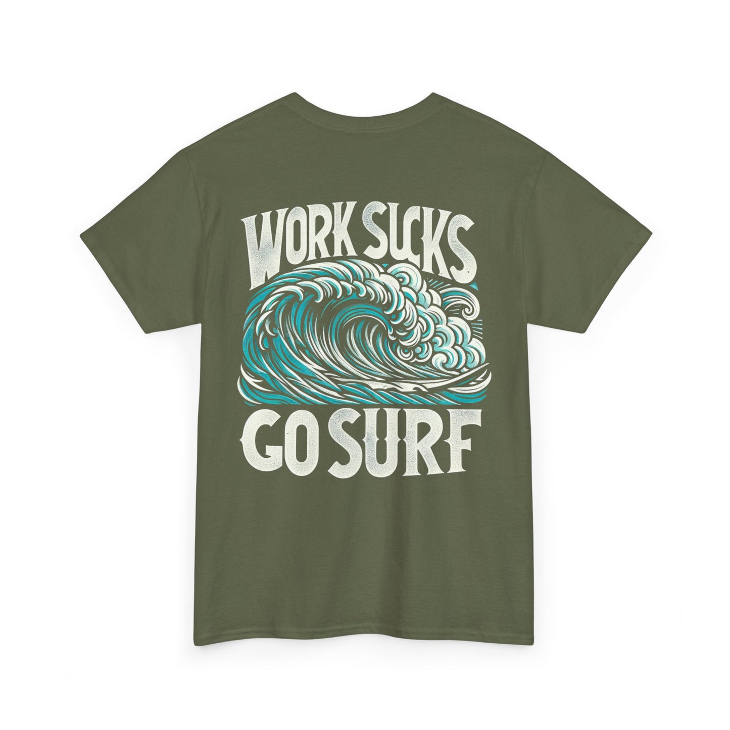 Mens Heavy Cotton Tee - Go Surf