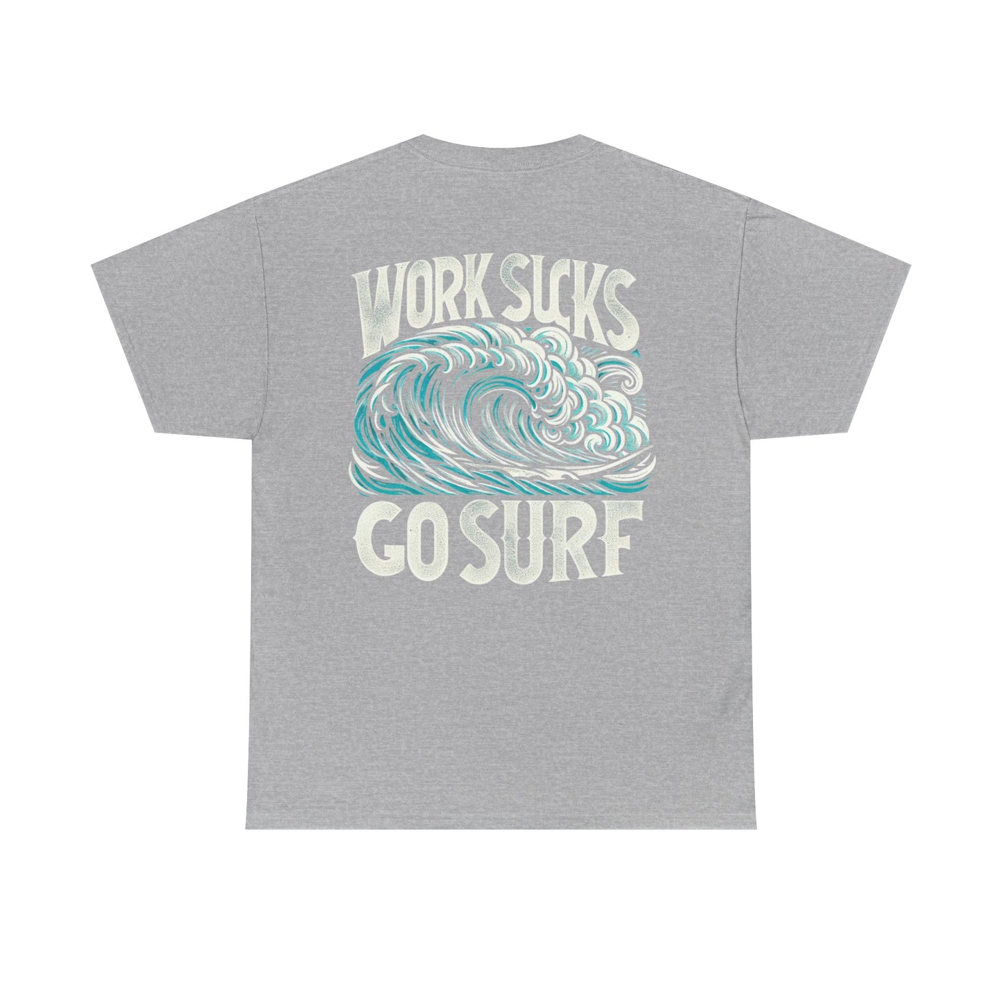Mens Heavy Cotton Tee - Go Surf