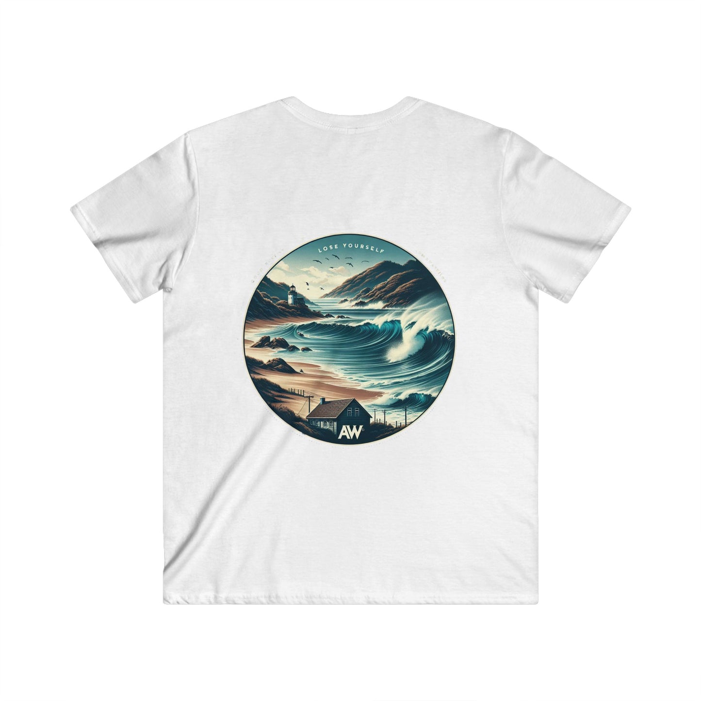 Men's Fitted V-Neck Short Sleeve Tee