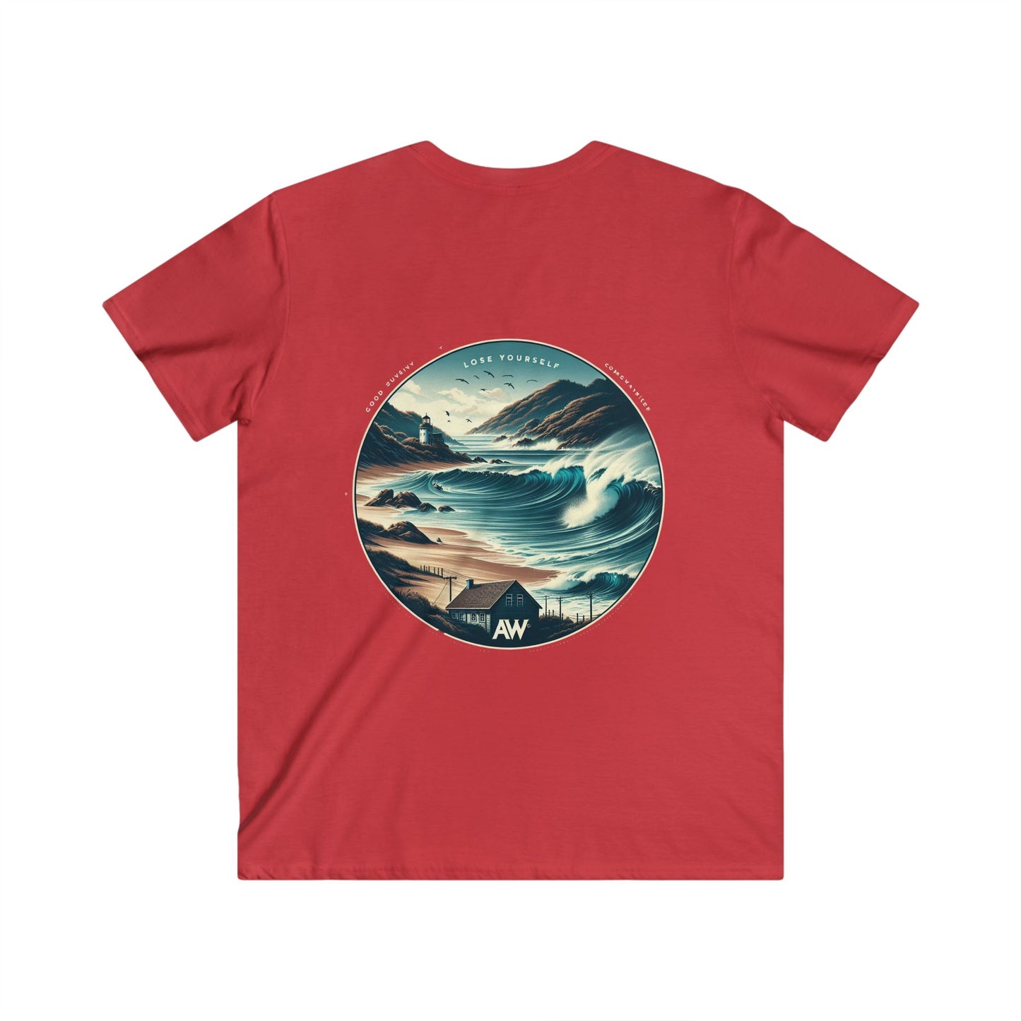 Men's Fitted V-Neck Short Sleeve Tee