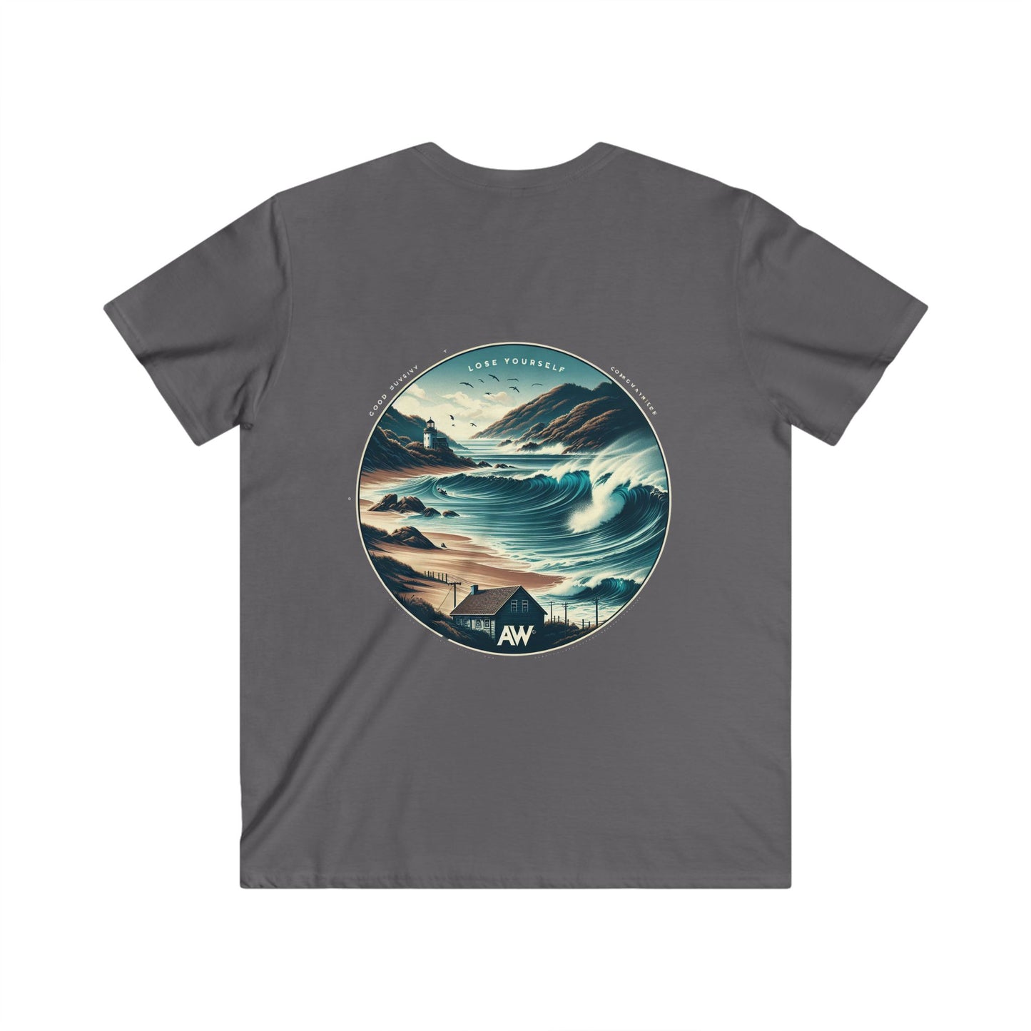 Men's Fitted V-Neck Short Sleeve Tee