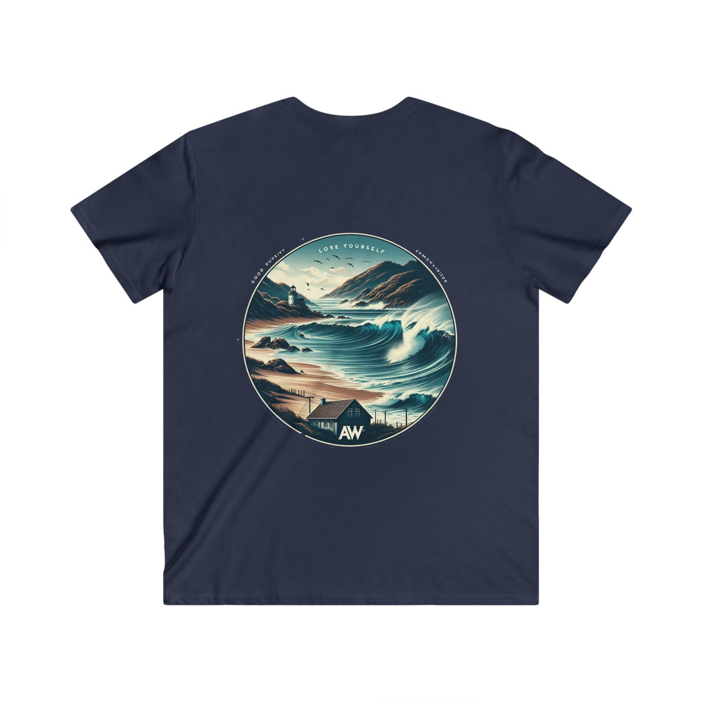 Men's Fitted V-Neck Short Sleeve Tee