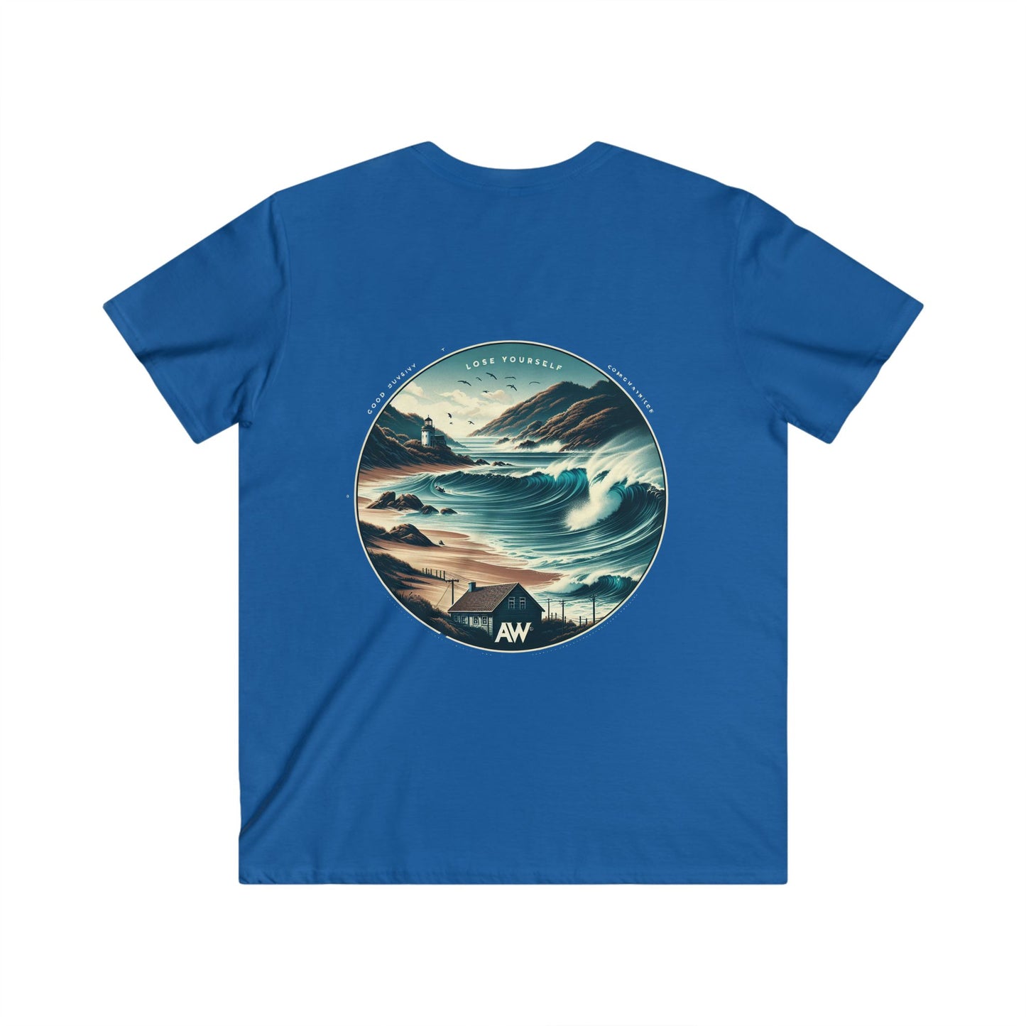 Men's Fitted V-Neck Short Sleeve Tee