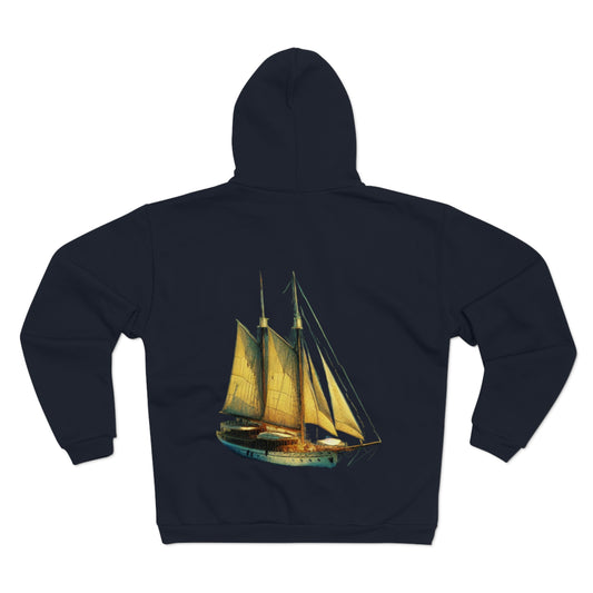 Mens Hooded Zip - Nautical