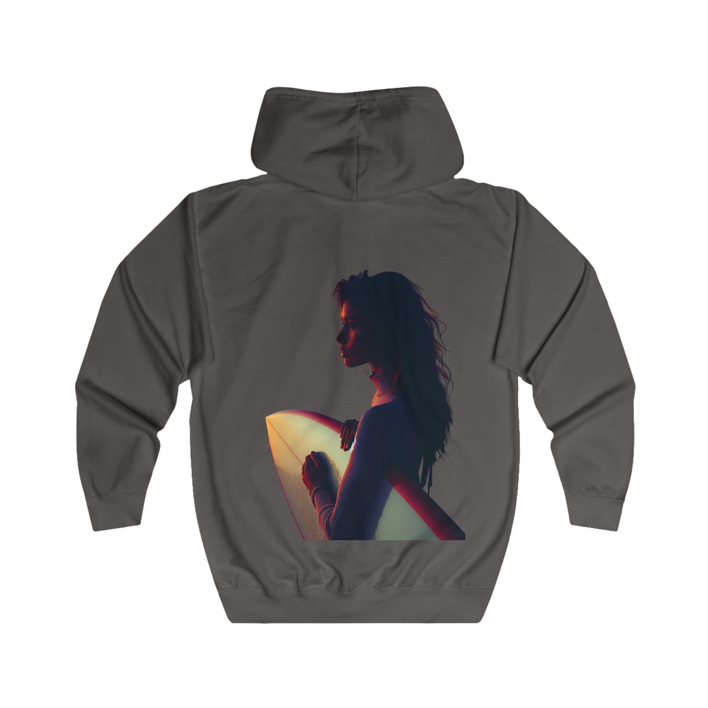 Womens Full Zip Hoodie - 'Gone Surfing'