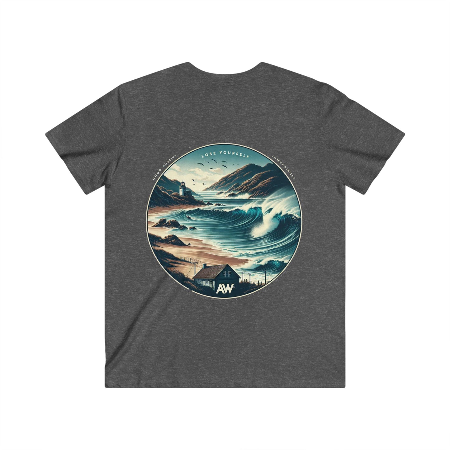 Men's Fitted V-Neck Short Sleeve Tee