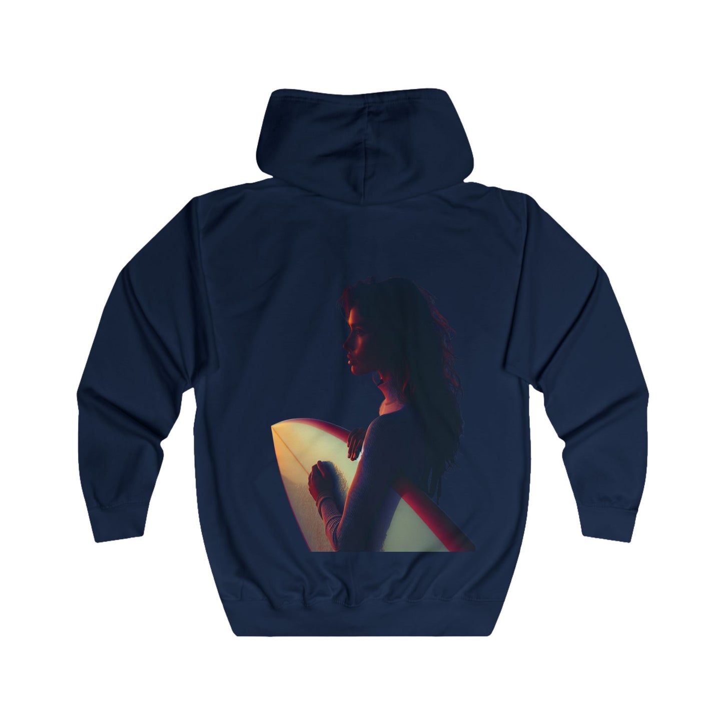 Womens Full Zip Hoodie - 'Gone Surfing'