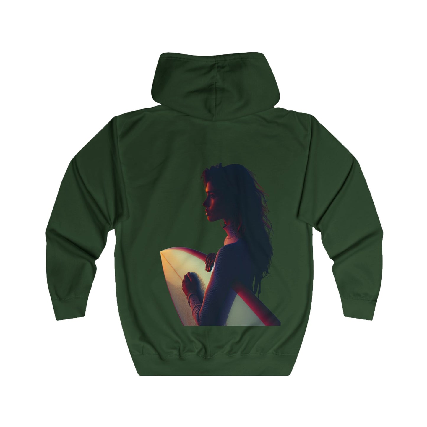 Womens Full Zip Hoodie - 'Gone Surfing'