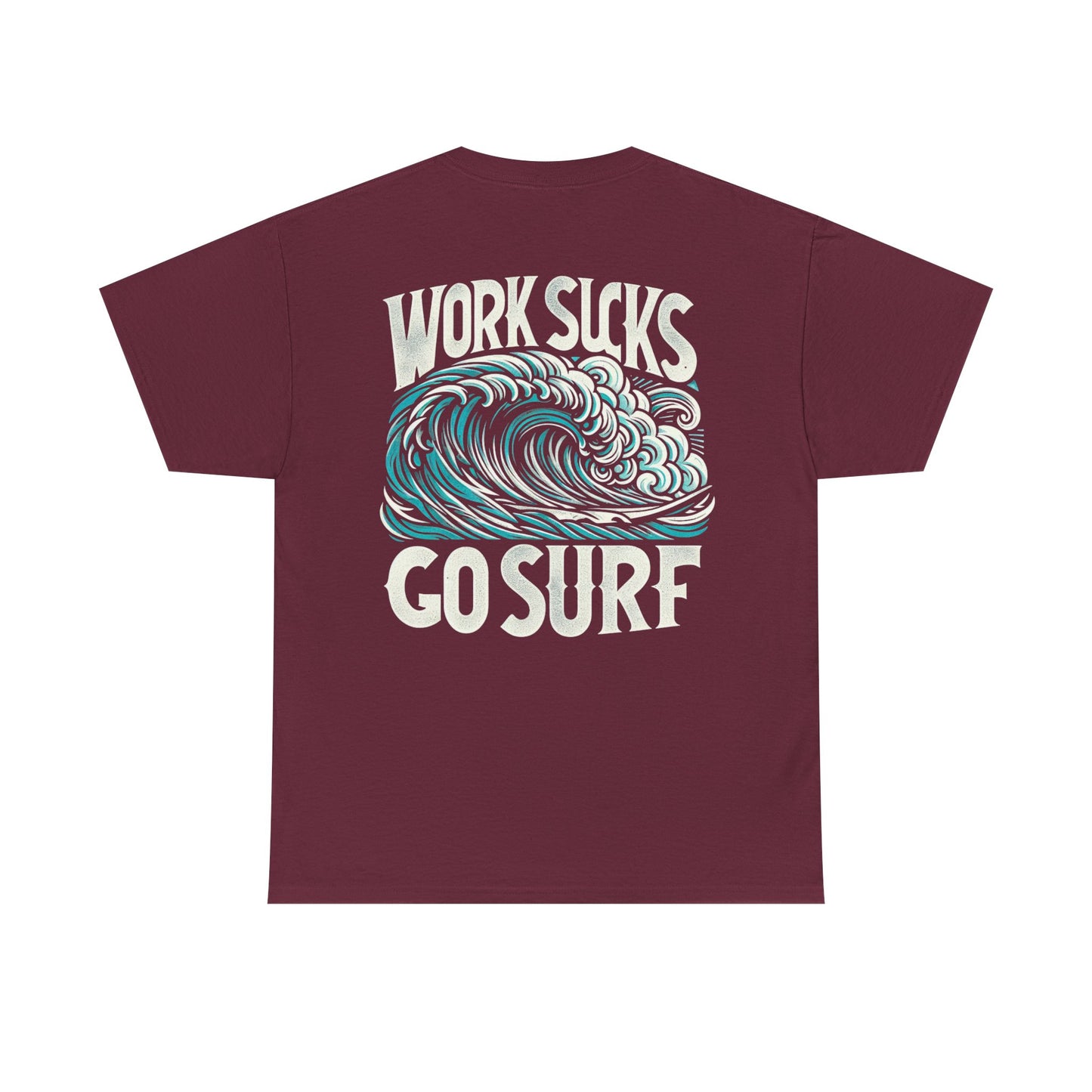Mens Heavy Cotton Tee - Go Surf