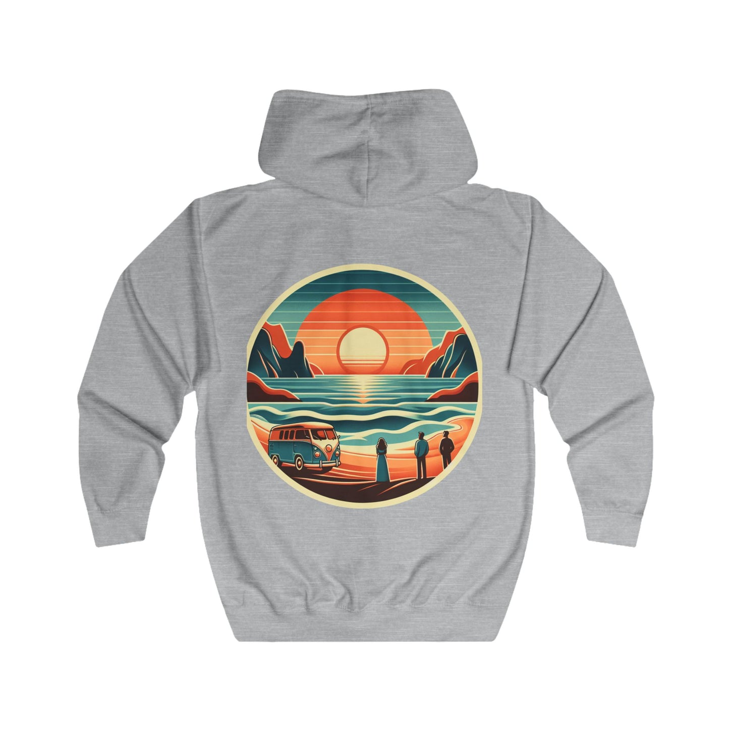 Zip Hoodie - Retro Beach Unchained