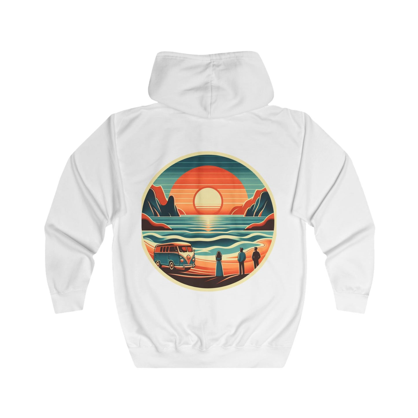 Zip Hoodie - Retro Beach Unchained