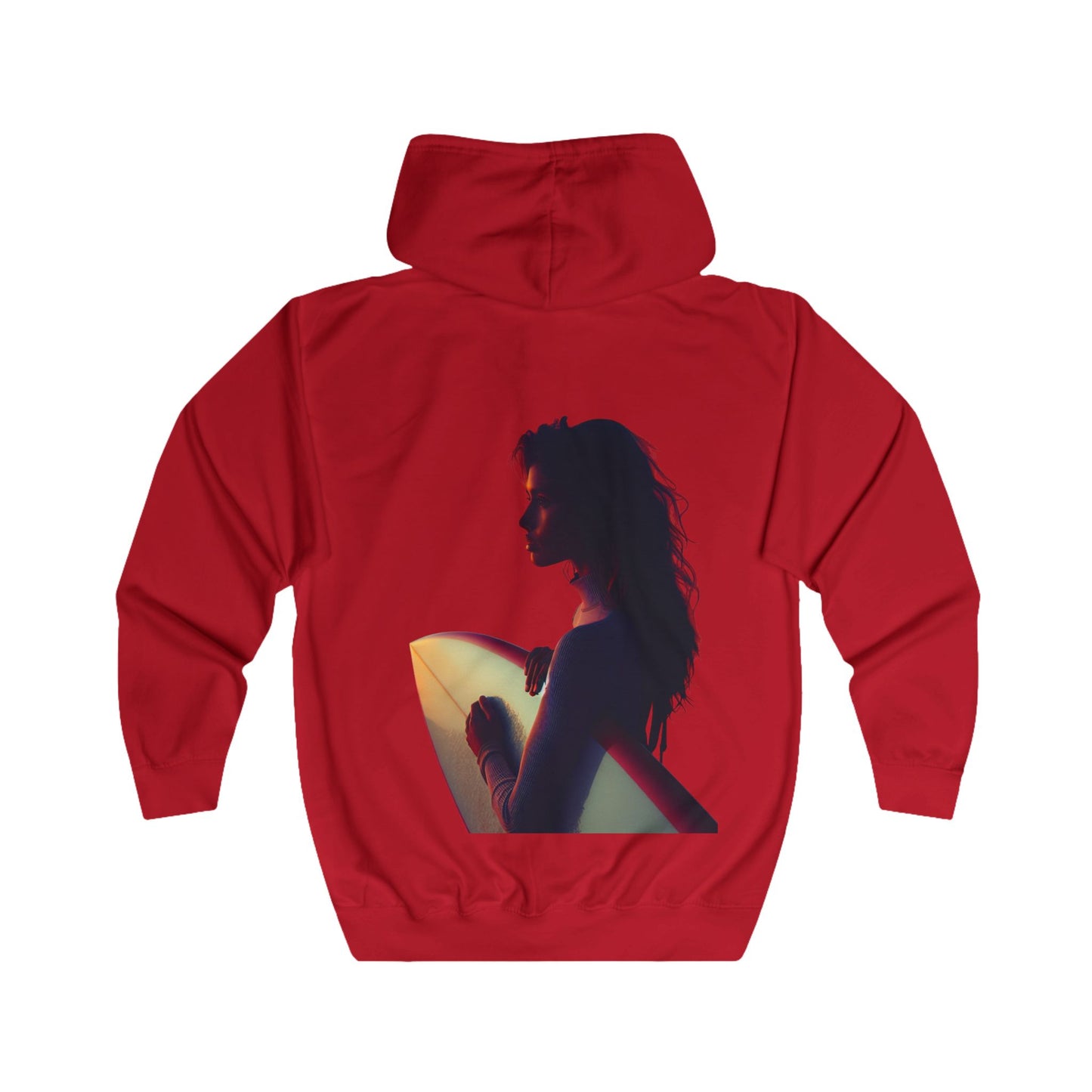 Womens Full Zip Hoodie - 'Gone Surfing'