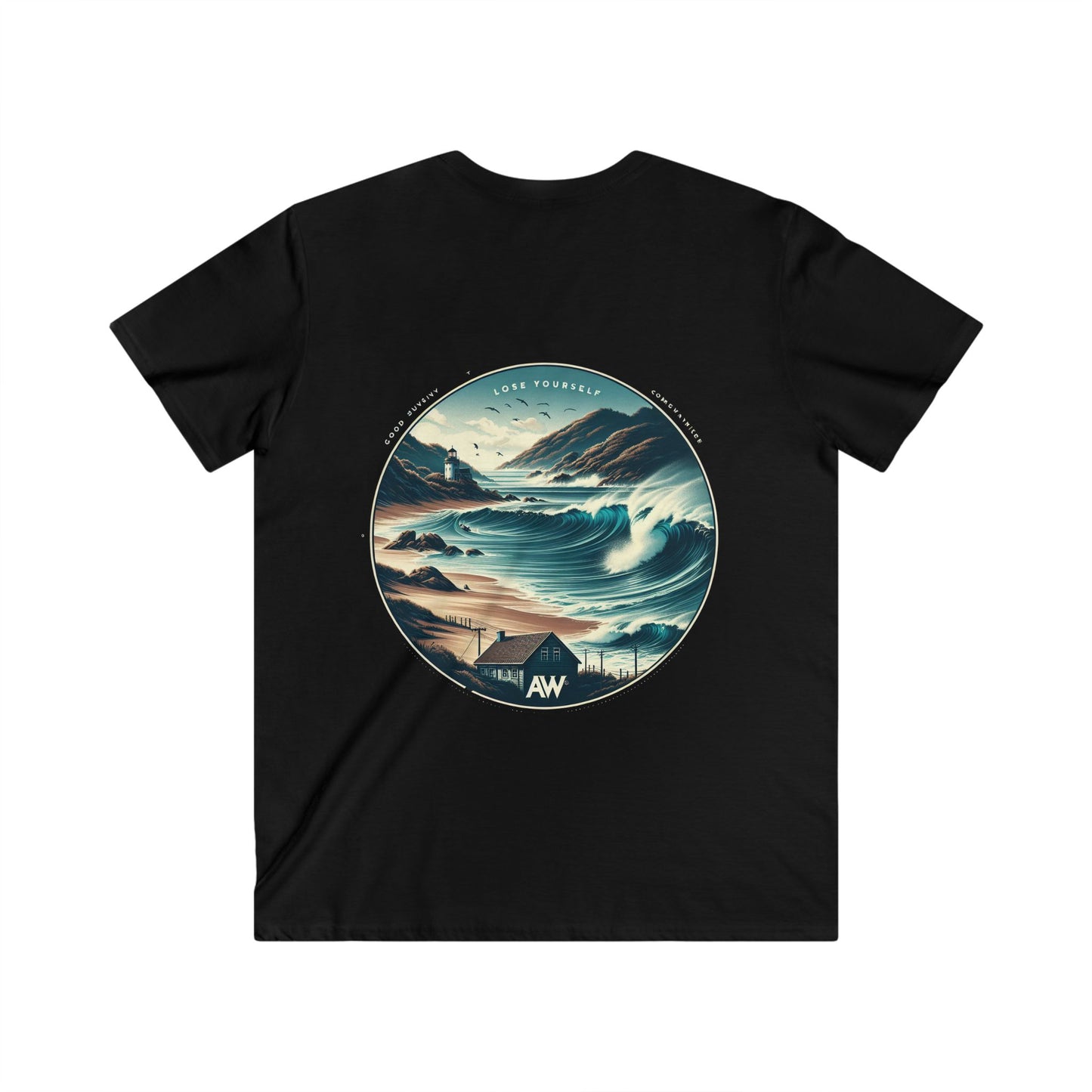 Men's Fitted V-Neck Short Sleeve Tee