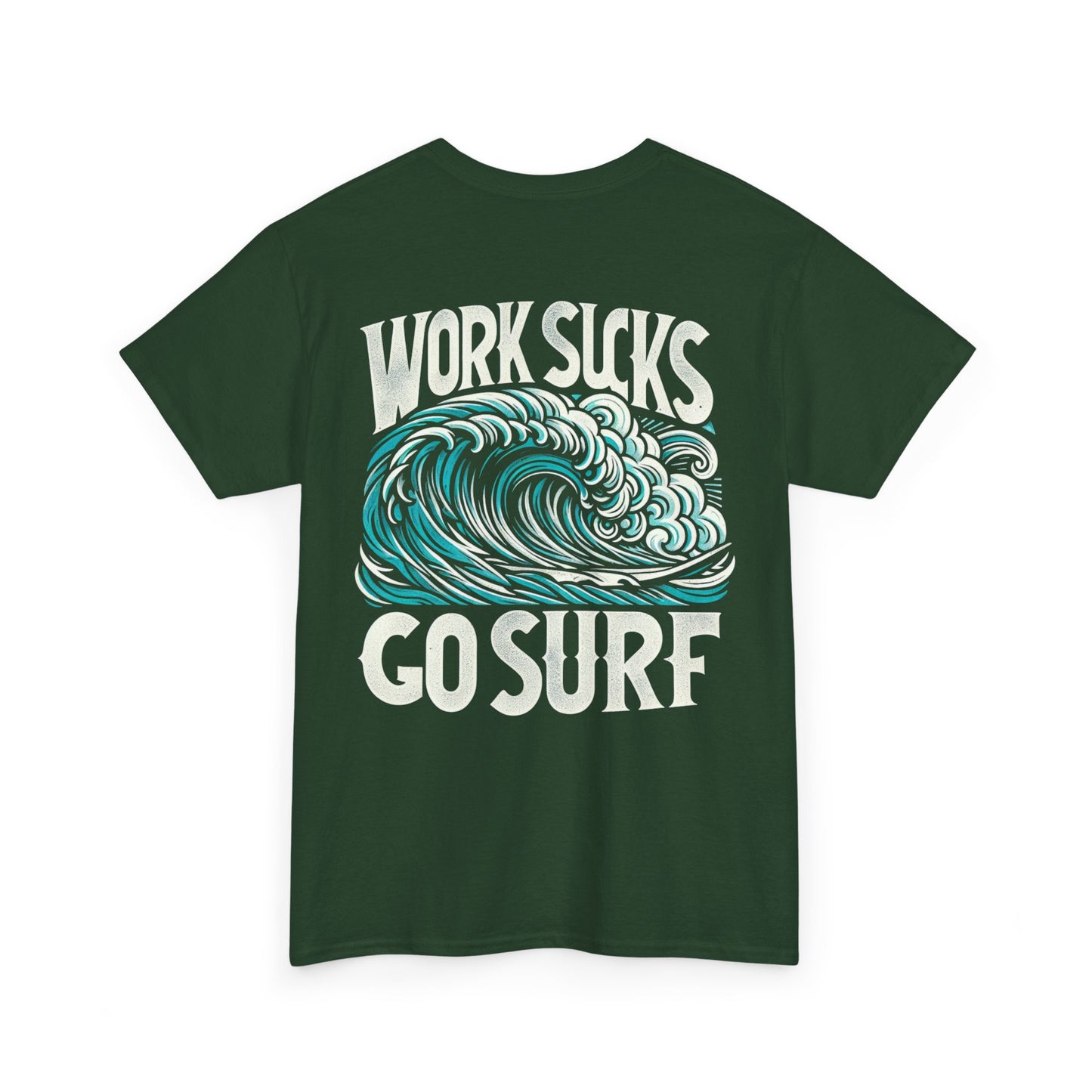 Mens Heavy Cotton Tee - Go Surf