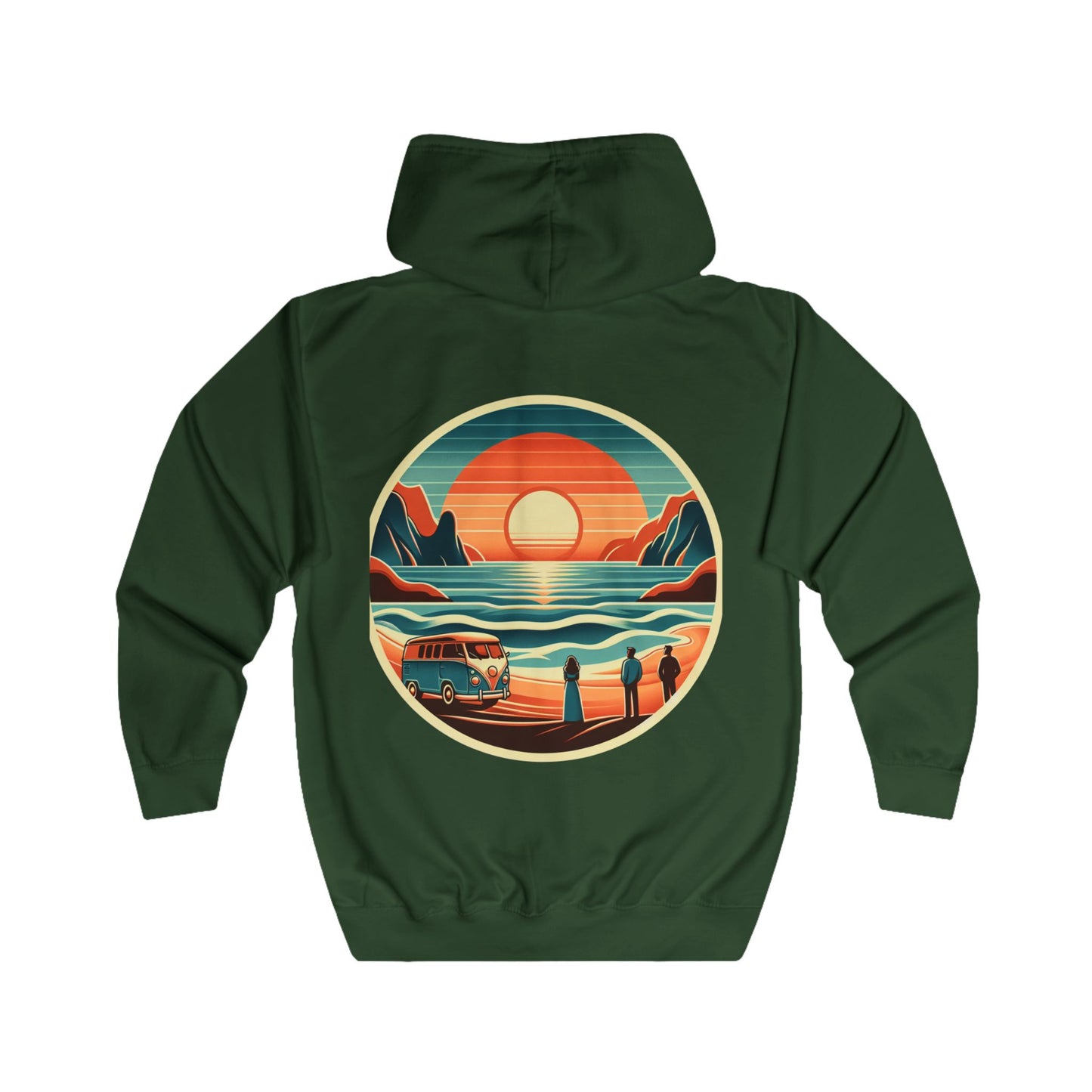 Zip Hoodie - Retro Beach Unchained